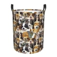 thumbnail image 1 of Naloa Cute Dog Large Laundry Basket Waterproof Round Collapsible Storage bin with Handles for Hamper Kids Room,Toy StorageMedium, 1 of 6