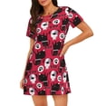thumbnail image 1 of Naloa Cute Dog Print Women Nightgowns,Womens Loungewear,Short Sleeve Sleepwear,Comfy Ladies Nightdress, 1 of 6