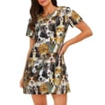 thumbnail image 1 of Naloa Cute Dog Print Women Nightgowns,Womens Loungewear,Short Sleeve Sleepwear,Comfy Ladies Nightdress, 1 of 6