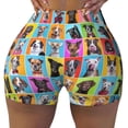 thumbnail image 1 of Naloa Cute Dogs Collage Biker Shorts for Women Seamless Scrunch Short Women’s Yoga Shorts for Gym Running Sport Shorts - X-Large, 1 of 9