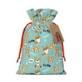 thumbnail image 1 of Naloa Cute Dogs Corgi Drawstring Christmas Bags, 3D Xmas Gift Bags, Christmas Wrapping Bags, Xmas Goodie Bags, Treat Pouch Bags, Party Favor Bags-Medium, 1 of 9