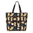 thumbnail image 1 of Naloa Cute Dogs Corgi Tote Bag for Women Large Capacity Shoulder Bag for College Work Travel Shopping, 1 of 8