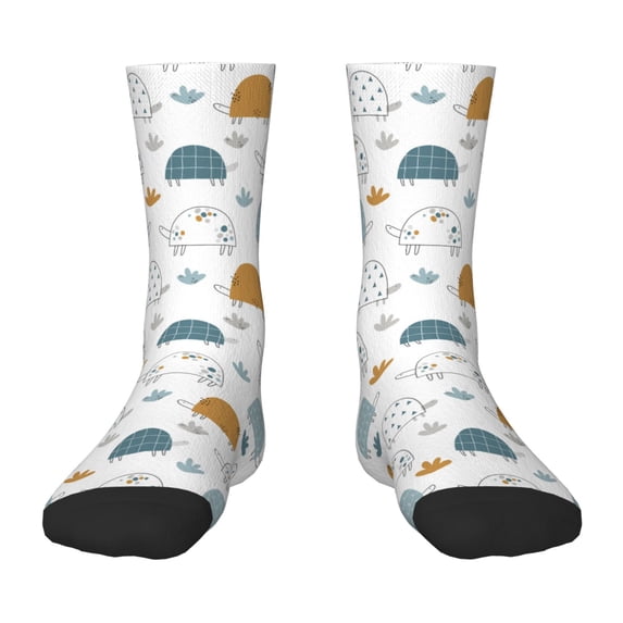 Naloa Cute Doodle Turtles Kids Socks Unisex Kids and Toddlers' Crew Socks, ,1 Pairs