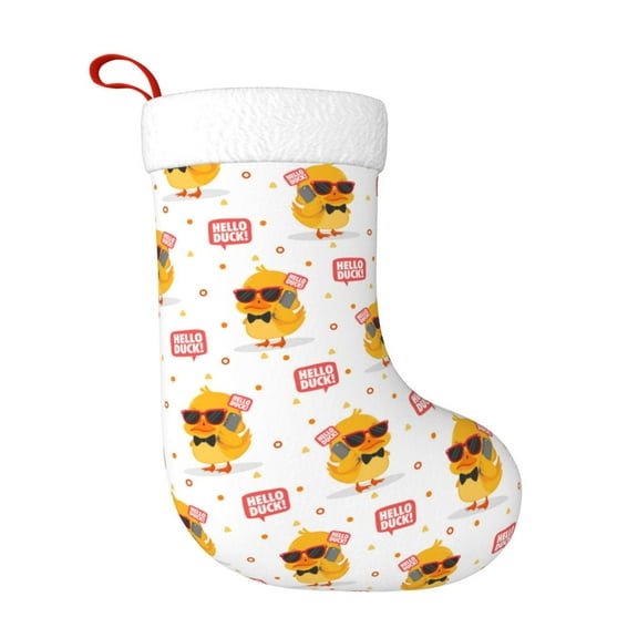 Naloa Cute Duck Christmas Stockings Decorations, Xmas Ornaments, DIY Personalized Farmhouse Decor for Home Family Party Tree