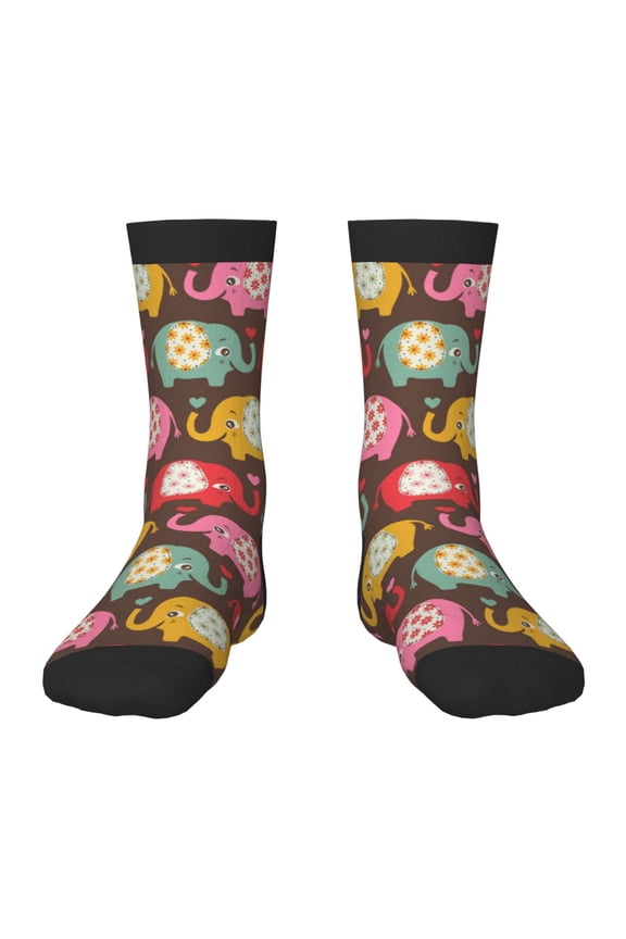 Cute Elephants Kids Socks Unisex Kids and Toddlers' Crew Socks, ,1 Pairs