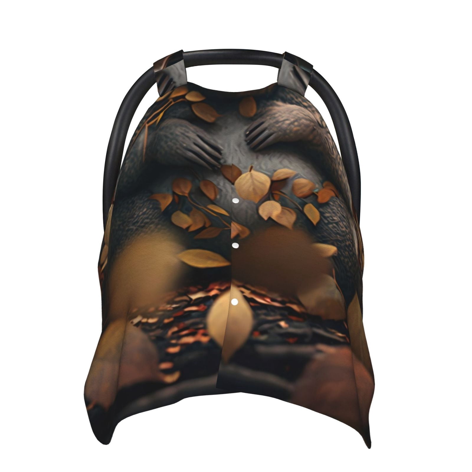 Naloa Cute Fallen Leaf Koala Baby Car Seat Cover, Breathable Baby Carrier Cover, Multiuse Baby Carrier Cover & Nursing Breastfeeding Cover