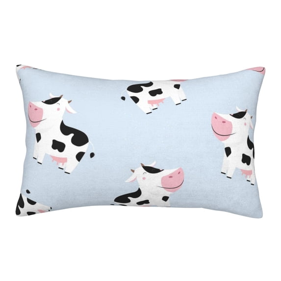 Naloa Cute Farm Cow Pillowcase, Throw Pillowcase, Wrinkle-Free, Stain-Resistant with Hidden Zipper for Bedroom Sofa - 20"x30"