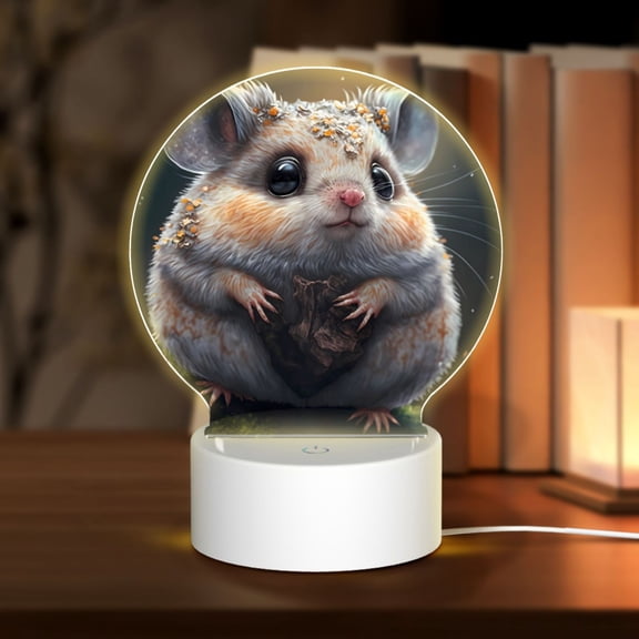 Naloa Cute Fat Ball Branch Acrylic LED Night Light Custom LED Lights Personalized Nightlight Customized Gifts for Family Couples Friends