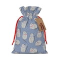thumbnail image 1 of Naloa Cute Fat Cat Drawstring Christmas Bags, 3D Xmas Gift Bags, Christmas Wrapping Bags, Xmas Goodie Bags, Treat Pouch Bags, Party Favor Bags-Medium, 1 of 9