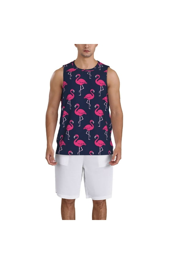 Cute Flamingo Basketball Jersey Reversible Men's Mesh Athletic Sports Shirts Training Practice S-4XLLarge