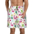 thumbnail image 1 of Naloa Cute Flamingo Men's Beach Shorts, Surfing shorts, Swim trunks, Quick Dry Swim Trunks for Surfing Beach Fun - Medium, 1 of 9