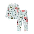 thumbnail image 1 of Naloa Cute Flamingo Men’s Pajamas Set - Long Sleeve Button Down Sleep Shirt and Pajama Bottoms Sleepwear Set-, 1 of 7