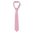 thumbnail image 1 of Naloa Cute Flamingo Print Solid Color Tie Formal Necktie for Men，Suitable for business, daily life, work, 1 of 5