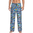 thumbnail image 1 of Naloa Cute Flat Fish Pajama Pants Men, PJ Bottoms, Sleep & Lounge Pants-Small, 1 of 6