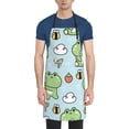thumbnail image 1 of Naloa Cute Floral Frog Apron Kitchen Aprons with Pockets for Women Men Chef, 1 of 8