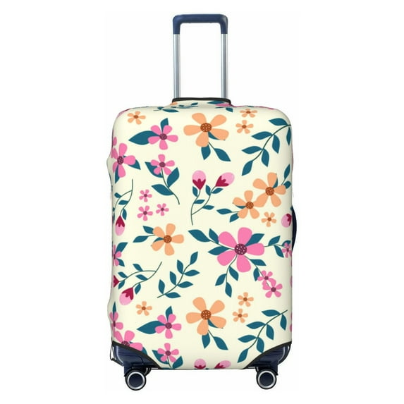 Naloa Cute Flower Elastic Suitcase Protector, Travel Suitcase Protector Cover Fits 18-32in Suitcase - Medium