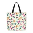 thumbnail image 1 of Naloa Cute Flower Tote Bag for Women, Foldable Tote Bag With Zipper, Large Shoulder Bag, Top Handle Handbag for Travel, Work, Shopping, 1 of 9