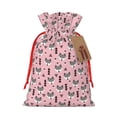 thumbnail image 1 of Naloa Cute Fox Pink Tree Drawstring Christmas Bags, 3D Xmas Gift Bags, Christmas Wrapping Bags, Xmas Goodie Bags, Treat Pouch Bags, Party Favor Bags-, 1 of 9