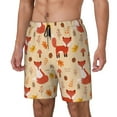 thumbnail image 1 of Naloa Cute Foxes Print Men Swim Trunks with Compression Liner ,Board Shorts,Men's Swim Shorts with Drawstring and Elastic Waistband-X-Large, 1 of 6