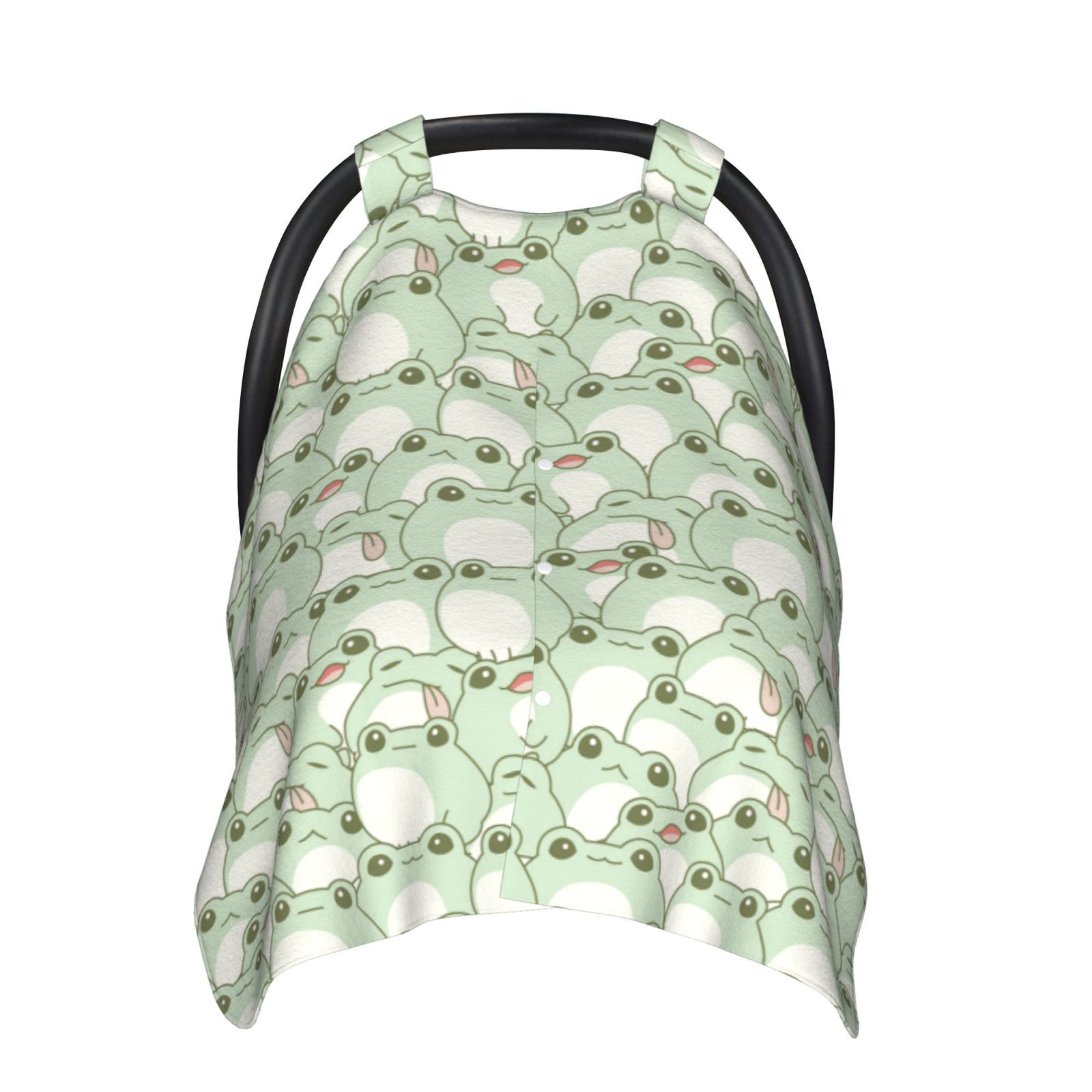 Naloa Cute Frog Baby Car Seat Cover, Breathable Baby Carrier Cover, Multiuse Baby Carrier Cover & Nursing Breastfeeding Cover