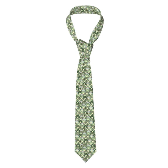 Naloa Cute Frog Print Solid Color Tie Formal Necktie for Men,Suitable for business, daily life, work