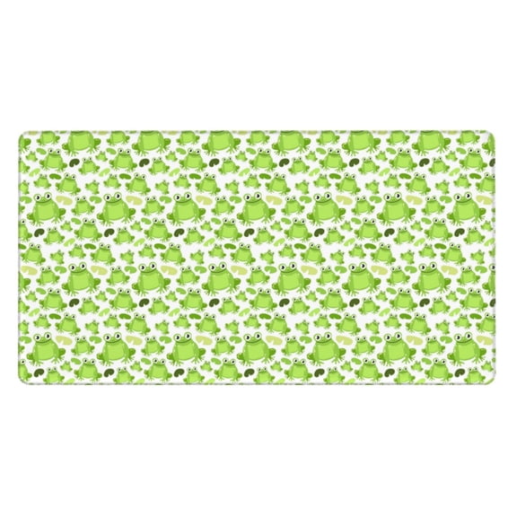 Naloa Cute Frogs Gaming Mouse Pad Large Mouse Mat Long Extended Desk Pad Non-Slip Rubber Mice Pads Stitched Edges Thin Pad (16x29.5 Inch)