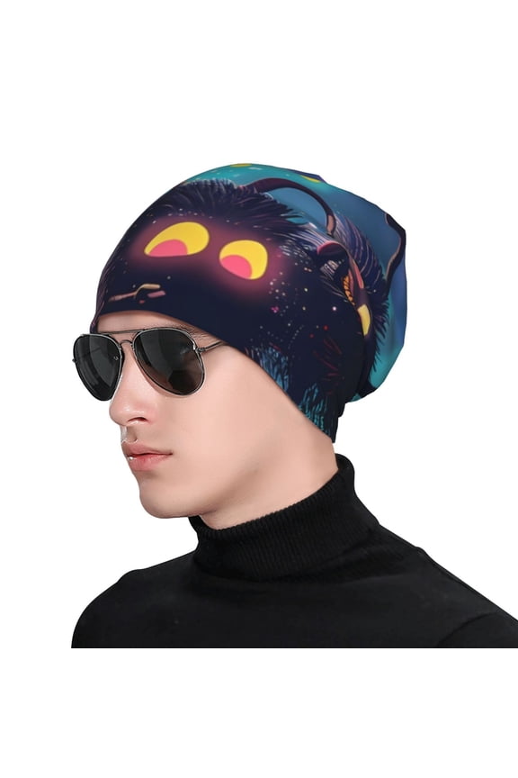 Cute Fuzzy Fantasy Creatures Soft Beanie Hat, Knit Beanie Daily Beanie in Fine Knit for Women Men Winter Travel, Outdoor