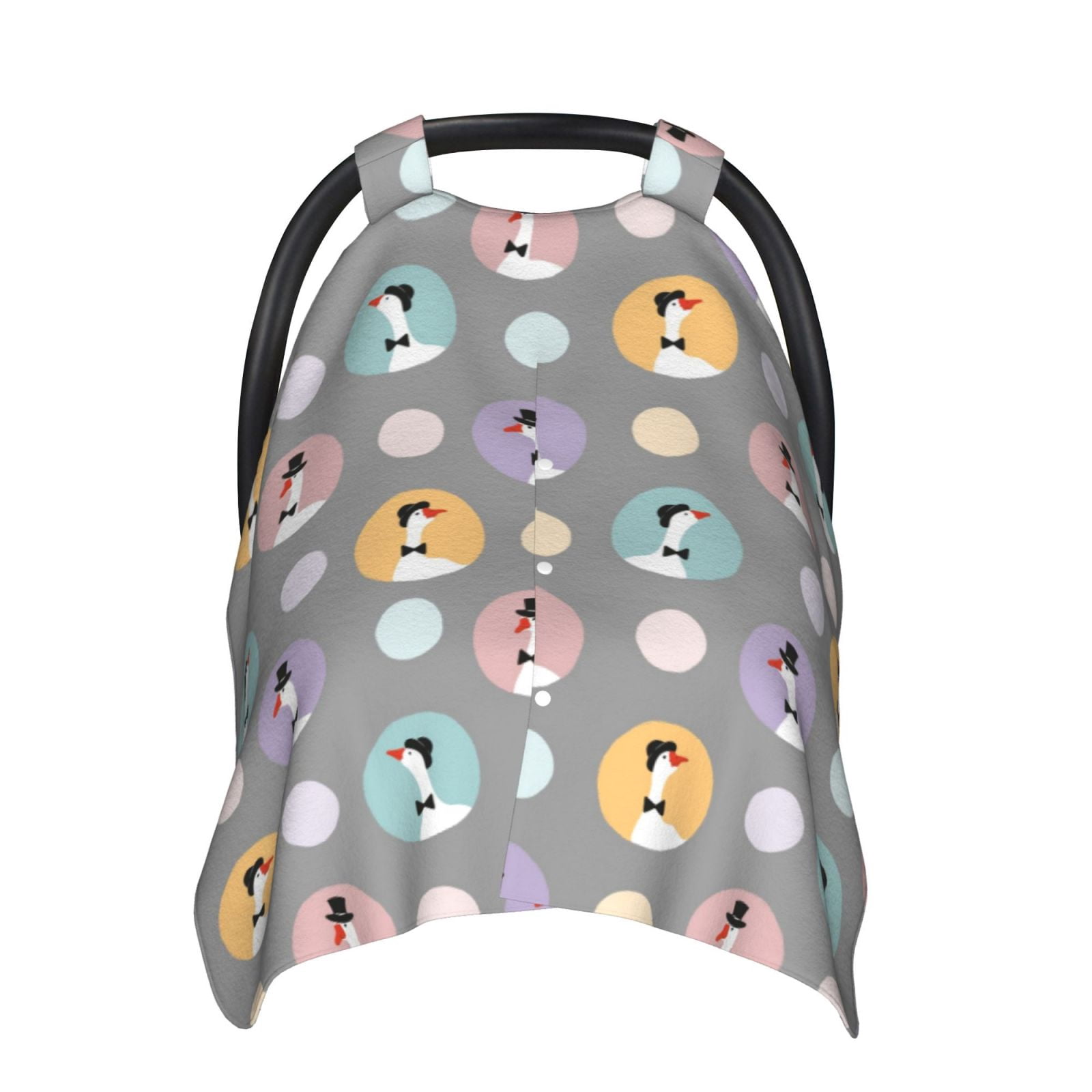Naloa Cute Geese Baby Car Seat Cover, Breathable Baby Carrier Cover, Multiuse Baby Carrier Cover & Nursing Breastfeeding Cover