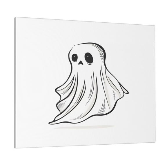 Naloa Cute Ghost Simple Drawing Print Canvas Bathroom Wall Art,Bathroom Wall Art Decoration, Canvas Poster Prints,Decorative Paintings for Living Room, Bathroom, Kids Room
