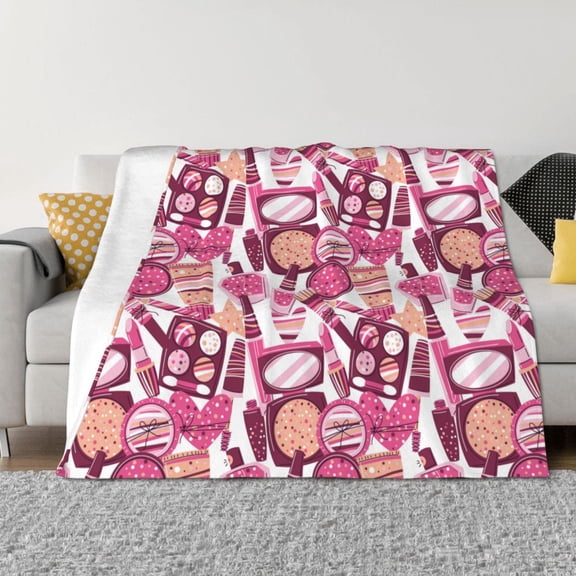 Naloa Cute Girl Flannel Blankets - Thick and Warm Blanket for Winter, Soft Fuzzy Plush King Blanket for All Seasons60"x50"