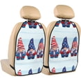 thumbnail image 1 of Naloa Cute Gnomes in USA1 2Pcs Anti-Kick Back Seat Cover Kick Mat, Car Seat Protector with 3 Storage Pockets, 1 of 8