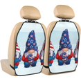 thumbnail image 1 of Naloa Cute Gnomes in USA1 2Pcs Anti-Kick Back Seat Cover Kick Mat, Car Seat Protector with 3 Storage Pockets, 1 of 1
