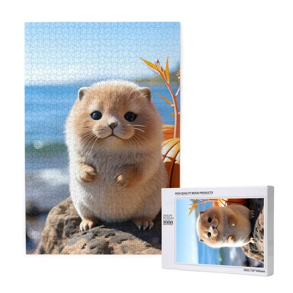 Naloa Cute Guinea Pig Sea Custom Puzzles Personalized Puzzle 1000 Pieces from Photo Custom Jigsaw Puzzle for Wedding, Graduation, (29.519.7in, Vertical)