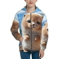 thumbnail image 1 of Naloa Cute Guinea Pig Sea Teenage Zipper Hoodie, Long Sleeve Zip Up Hoodies Casual Jackets Tops for 7-12 Years-Medium, 1 of 6