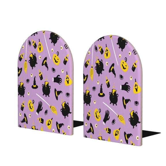Naloa Cute Halloween 2 Pcs Bookend Large Capacity Office Book Ends for Home Office Library School Study Decoration
