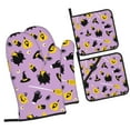 thumbnail image 1 of Naloa Cute Halloween Oven Mitts and Pot Holders 4 pcs Set, Cooking Baking Grilling Kitchen Oven Glove for Cooking, 1 of 6