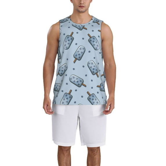 Naloa Cute Ice Cream Basketball Jersey Reversible Men's Mesh Athletic Sports Shirts Training Practice S-4XL3X-Large