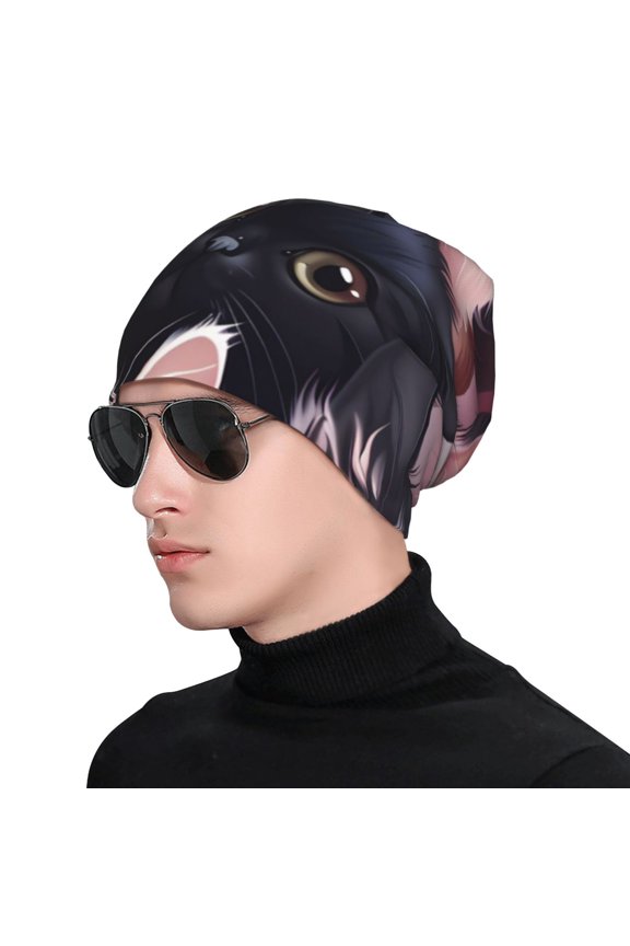 Cute Kittens Group Portrait Soft Beanie Hat, Knit Beanie Daily Beanie in Fine Knit for Women Men Winter Travel, Outdoor