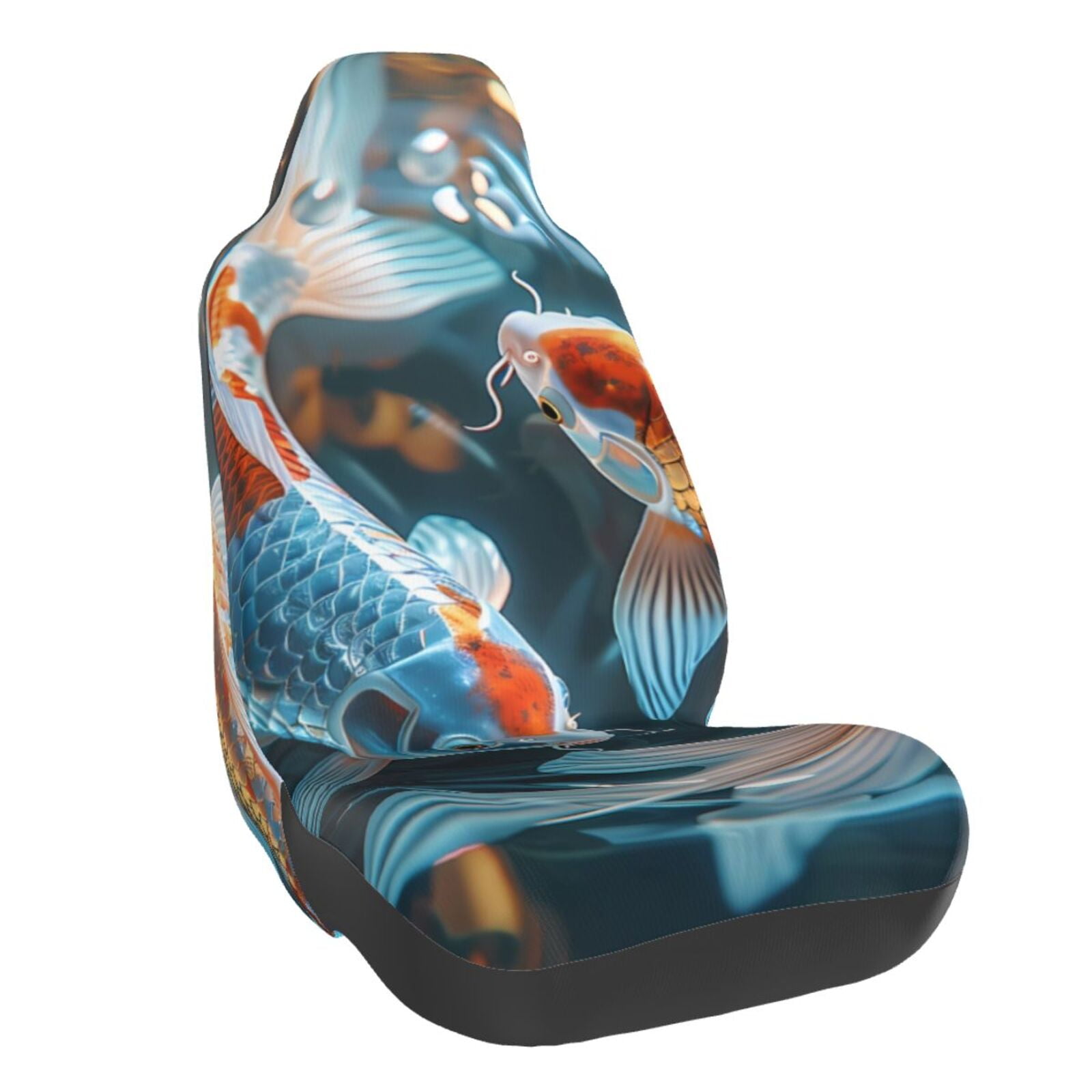 Naloa Cute Koi Fish Serenity Car Seat Covers Universal Front Seat Coves