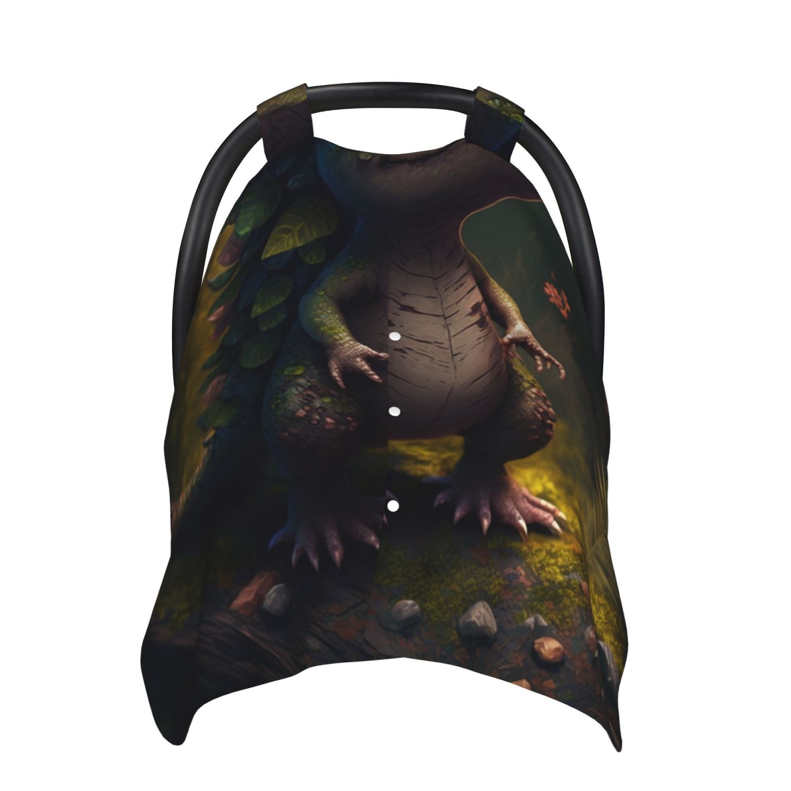 Naloa Cute Leaf Animal Baby Car Seat Cover, Breathable Baby Carrier Cover, Multiuse Baby Carrier Cover & Nursing Breastfeeding Cover