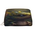 thumbnail image 1 of Naloa Cute Leaf Animal Leather Makeup Bag for Purse Travel, Portable Small Cosmetic Organizer for Women and Girls, Make up Bag with Zipper, 1 of 8