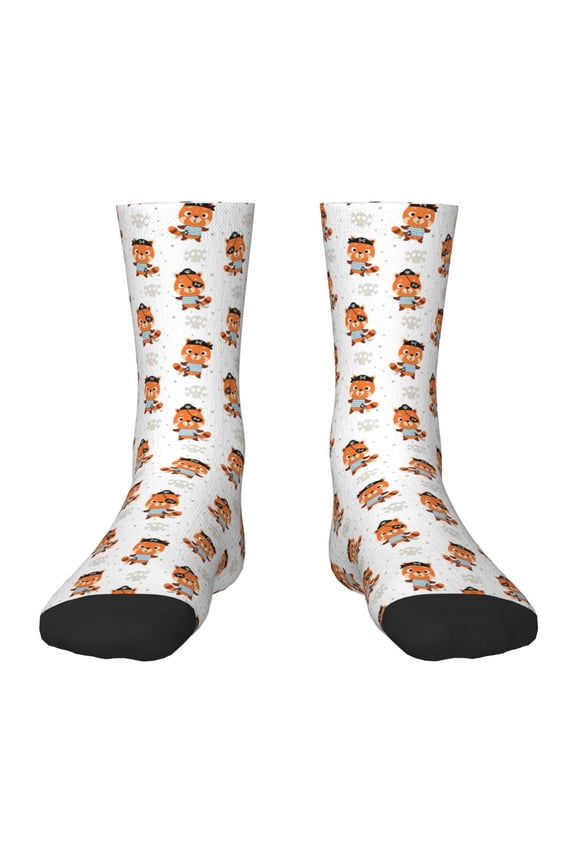 Cute Little Pirate Red Panda Kids Socks Unisex Kids and Toddlers' Crew Socks, ,1 Pairs