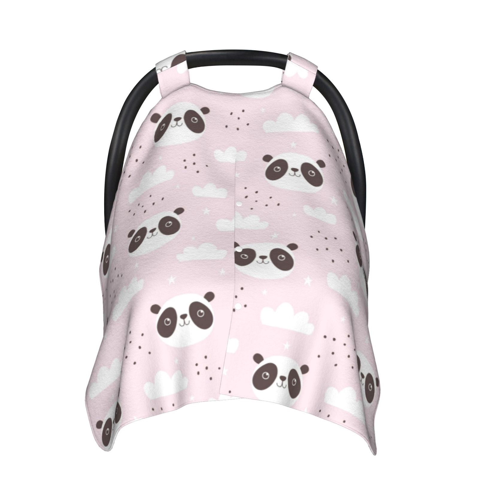 Naloa Cute Panda Baby Car Seat Cover, Breathable Baby Carrier Cover, Multiuse Baby Carrier Cover & Nursing Breastfeeding Cover