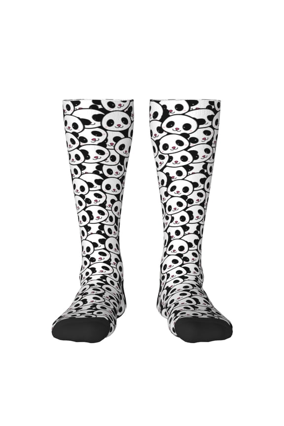 Cute Panda Face Knee Socks, High Socks Long Stretchy Sock Women Knee High Stocking, Long Socks for Women
