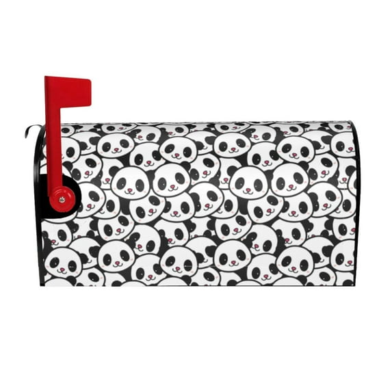 Naloa Cute Panda Mailbox Covers Magnetic Post Box Cover Post Letter Box Cover Garden Decor-21x18 in