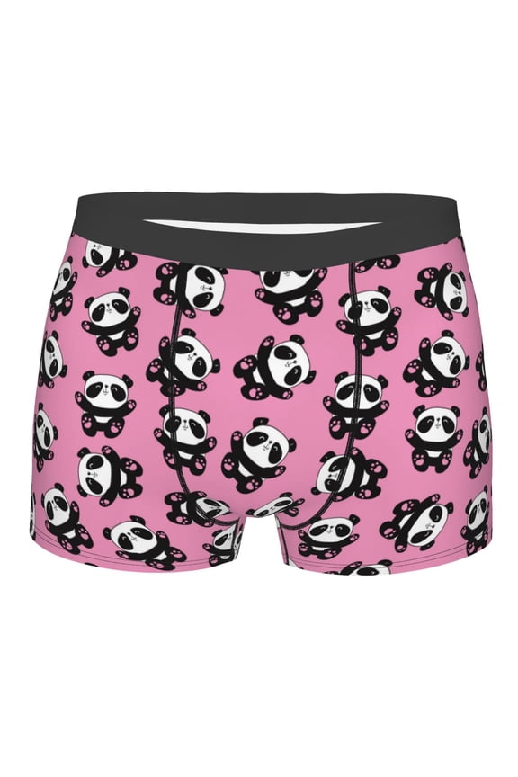 Cute Panda Print Mens Underwear - Boxers for Men, Classic Briefs for Men