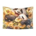 thumbnail image 1 of Naloa Cute Panda Sunflower Dog Blanket, 3 Sizes Cat Blanket for Indoor Cats Large Medium Small Dog Gifts-Medium, 1 of 8