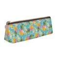 thumbnail image 1 of Naloa Cute Pineapples Print Leather Pencil Case - Portable Big Capacity Pencil Pouch Organizer Bag Stationery Bag for Work & Office Pencil Pen Case, 1 of 5