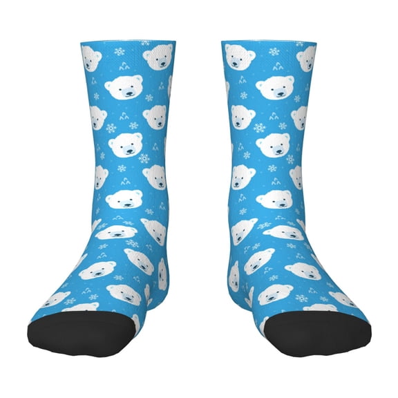 Naloa Cute Polar Bear Kids Socks Unisex Kids and Toddlers' Crew Socks, ,1 Pairs
