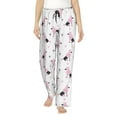 thumbnail image 1 of Naloa Cute Poodle Dog Print Women’s Ultra-Soft Comfy Pajama Lounge Pants with Pockets & Drawstring, 1 of 8